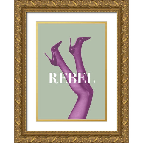 Rebel 1 Gold Ornate Wood Framed Art Print with Double Matting by Pictufy Studio III