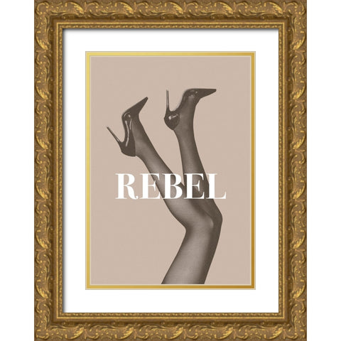 Rebel 3 Gold Ornate Wood Framed Art Print with Double Matting by Pictufy Studio III