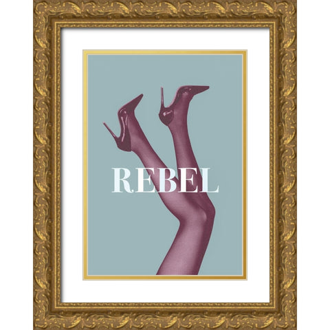 Rebel 4 Gold Ornate Wood Framed Art Print with Double Matting by Pictufy Studio III