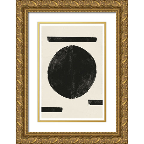 Zen Nr3 Gold Ornate Wood Framed Art Print with Double Matting by The Miuus Studio