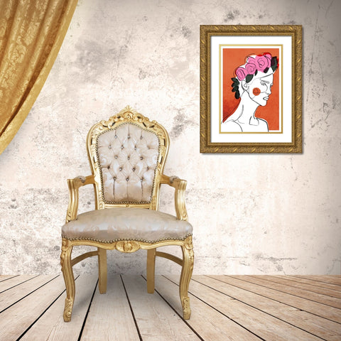 Amor Gold Ornate Wood Framed Art Print with Double Matting by Treechild