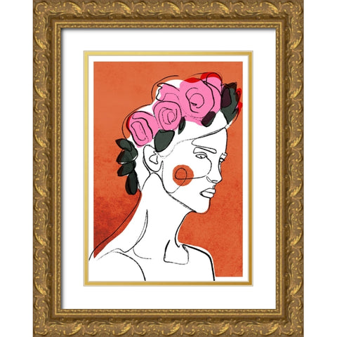 Amor Gold Ornate Wood Framed Art Print with Double Matting by Treechild