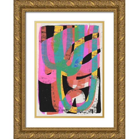 Junge (Party) Gold Ornate Wood Framed Art Print with Double Matting by Treechild