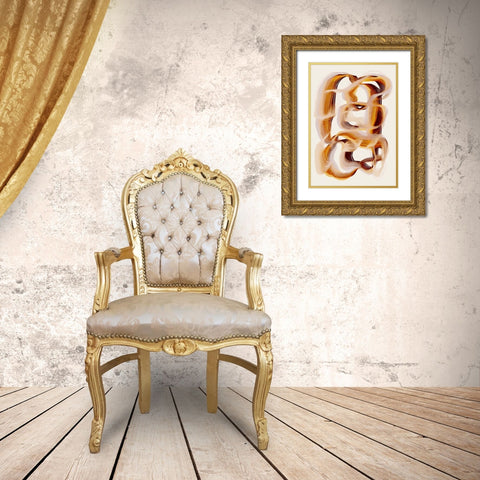 Caramel Gold Ornate Wood Framed Art Print with Double Matting by Treechild