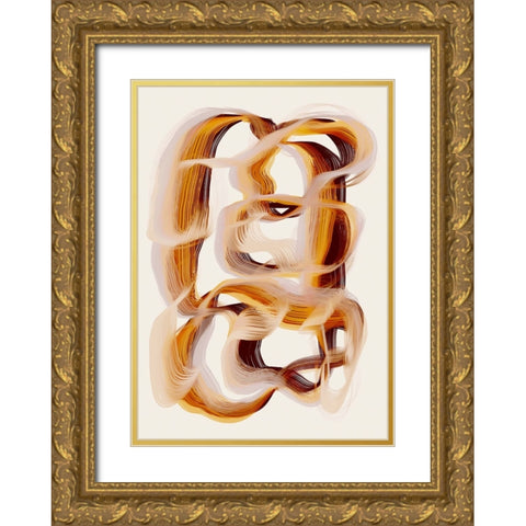 Caramel Gold Ornate Wood Framed Art Print with Double Matting by Treechild