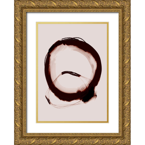 Coffee No 2 Gold Ornate Wood Framed Art Print with Double Matting by Treechild