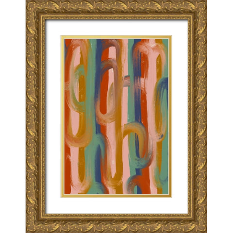 Chains Gold Ornate Wood Framed Art Print with Double Matting by Treechild