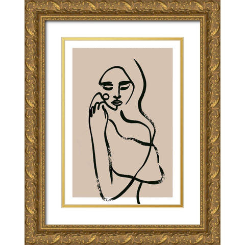 Desire Gold Ornate Wood Framed Art Print with Double Matting by Treechild