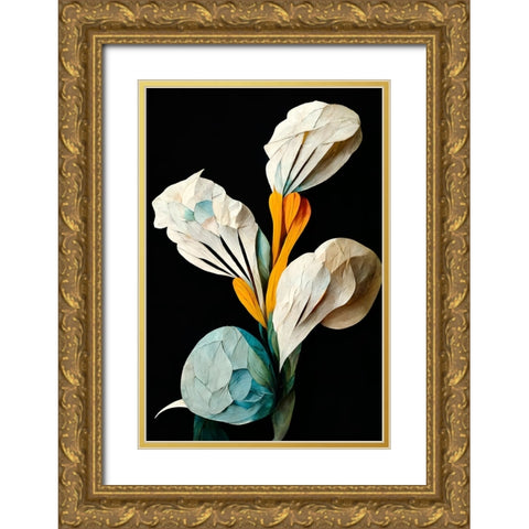 Galodia Gold Ornate Wood Framed Art Print with Double Matting by Treechild