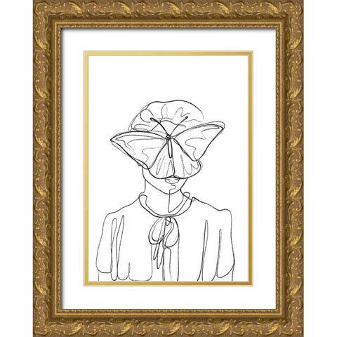 Hidden Gold Ornate Wood Framed Art Print with Double Matting by Treechild