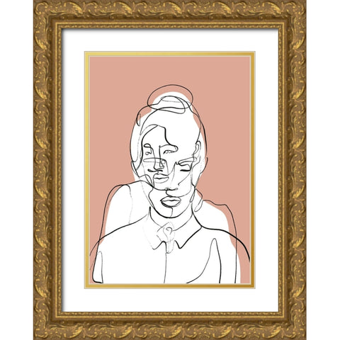 Hold On Gold Ornate Wood Framed Art Print with Double Matting by Treechild