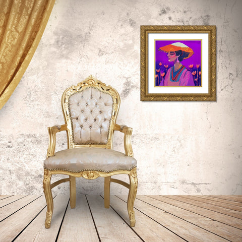 In The Garden Of Mortella Gold Ornate Wood Framed Art Print with Double Matting by Treechild