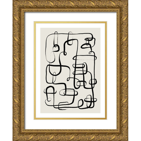 Chains Gold Ornate Wood Framed Art Print with Double Matting by Treechild