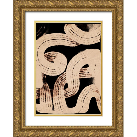 Paths Gold Ornate Wood Framed Art Print with Double Matting by Treechild