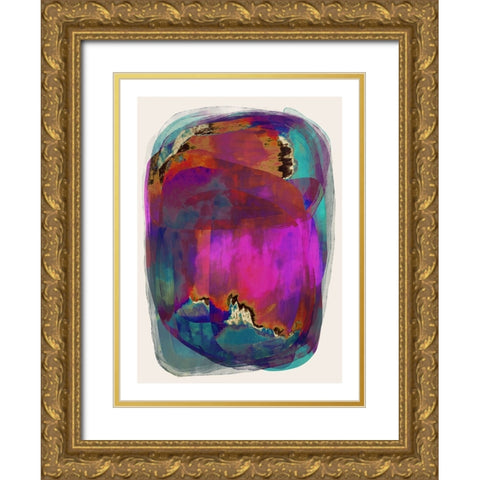 Planet X Gold Ornate Wood Framed Art Print with Double Matting by Treechild