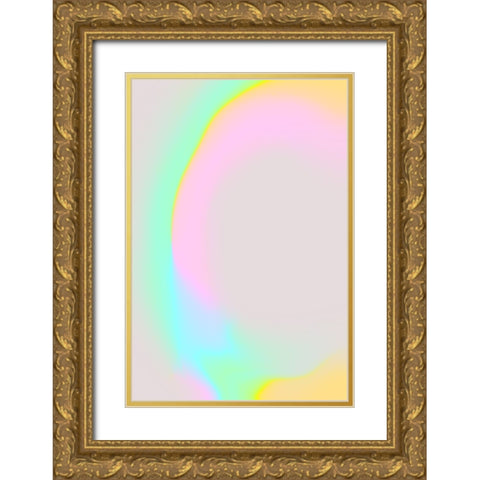 Space No 8 Gold Ornate Wood Framed Art Print with Double Matting by Treechild