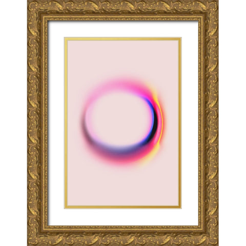 Space No 2 Gold Ornate Wood Framed Art Print with Double Matting by Treechild