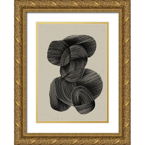 Straw No 2 Gold Ornate Wood Framed Art Print with Double Matting by Treechild