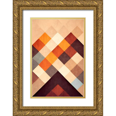 The Pyramid Gold Ornate Wood Framed Art Print with Double Matting by Treechild