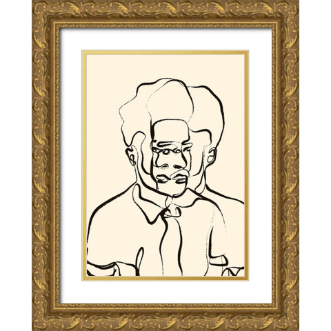 The Past And The Future Gold Ornate Wood Framed Art Print with Double Matting by Treechild