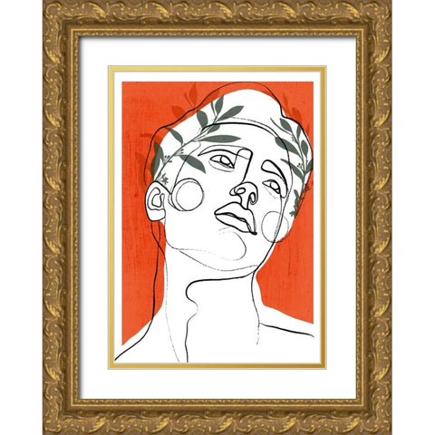 Young Cesar Gold Ornate Wood Framed Art Print with Double Matting by Treechild
