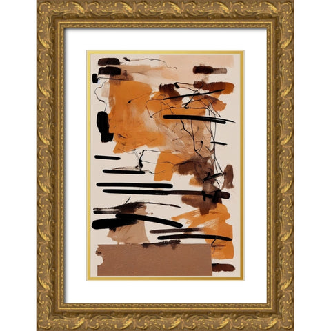 Rusty Machine Gold Ornate Wood Framed Art Print with Double Matting by Treechild