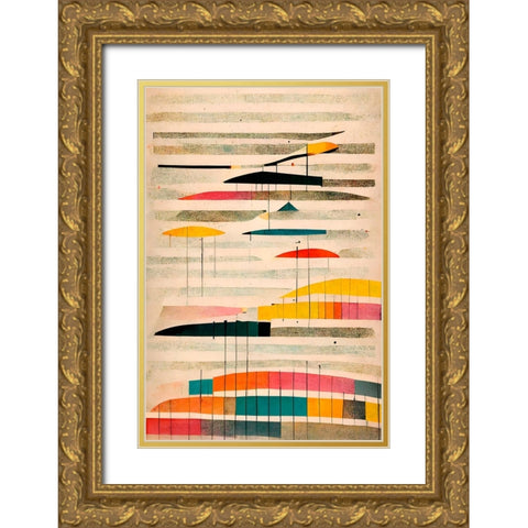 Hagn Gold Ornate Wood Framed Art Print with Double Matting by Treechild