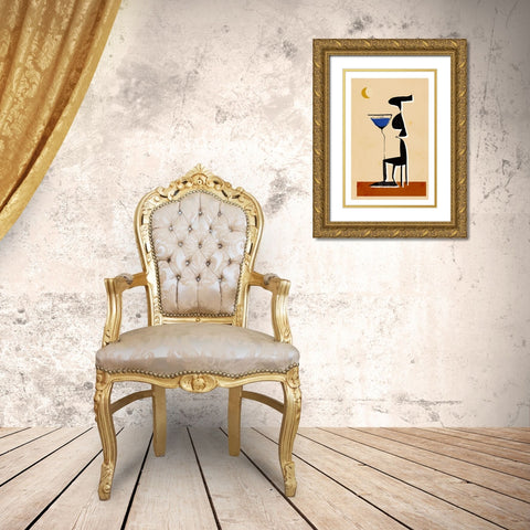 Le Monsieur Gold Ornate Wood Framed Art Print with Double Matting by Treechild
