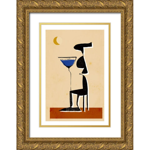 Le Monsieur Gold Ornate Wood Framed Art Print with Double Matting by Treechild
