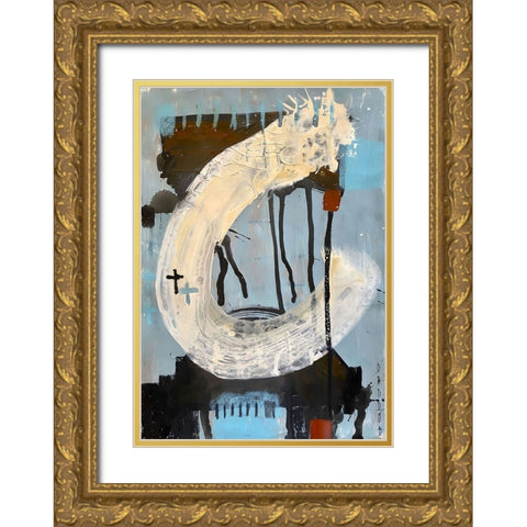 Fresh Start 4 Gold Ornate Wood Framed Art Print with Double Matting by Raposo, Afranio