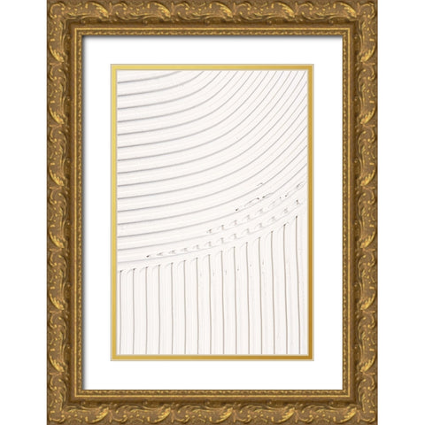 Mud Texture 05 Gold Ornate Wood Framed Art Print with Double Matting by Pictufy Studio III