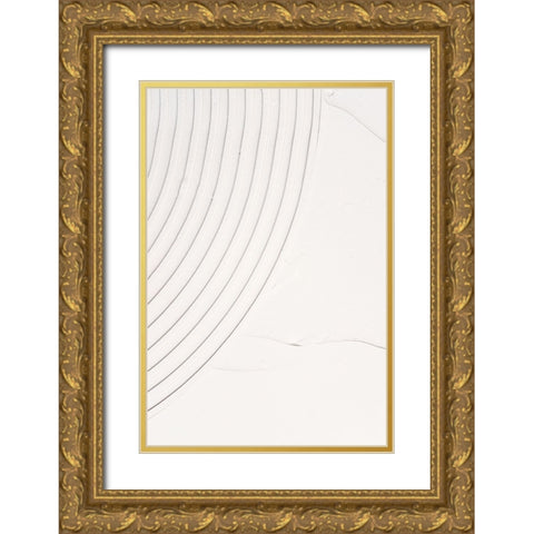 Mud Texture 08 Gold Ornate Wood Framed Art Print with Double Matting by Pictufy Studio III