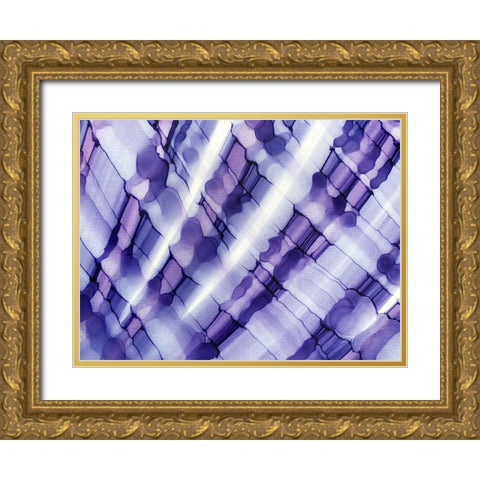 Purple Moon horizontal Gold Ornate Wood Framed Art Print with Double Matting by Mann, Tara