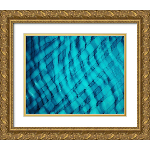 Teally Ripple horizontal Gold Ornate Wood Framed Art Print with Double Matting by Mann, Tara
