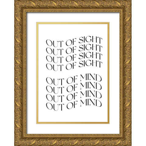 Out of sight - out of mind Gold Ornate Wood Framed Art Print with Double Matting by Castillo, Valeria