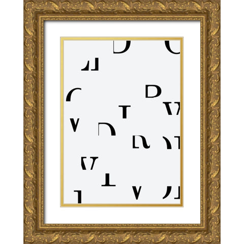 World Gold Ornate Wood Framed Art Print with Double Matting by Grace Agustin, Wendy