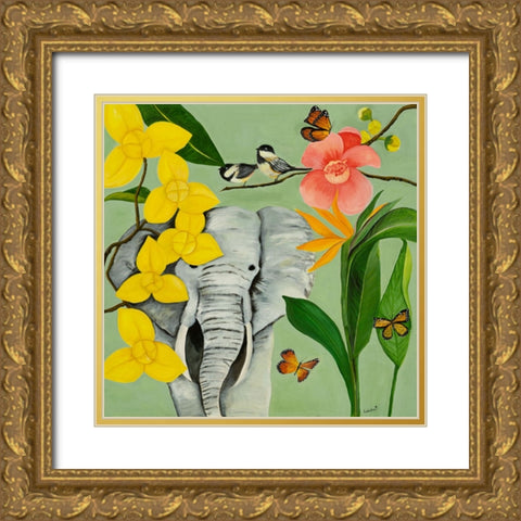 Gentle Giant Gold Ornate Wood Framed Art Print with Double Matting by Ri, Isabelle