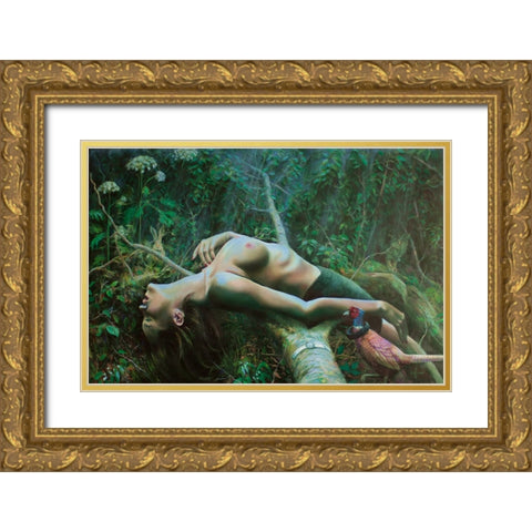 Mother Nature Gold Ornate Wood Framed Art Print with Double Matting by Akkers, Corne