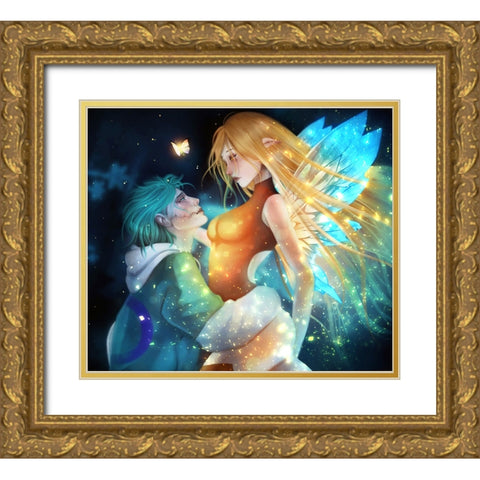 Fairy Tale Gold Ornate Wood Framed Art Print with Double Matting by Griesel, Jolene