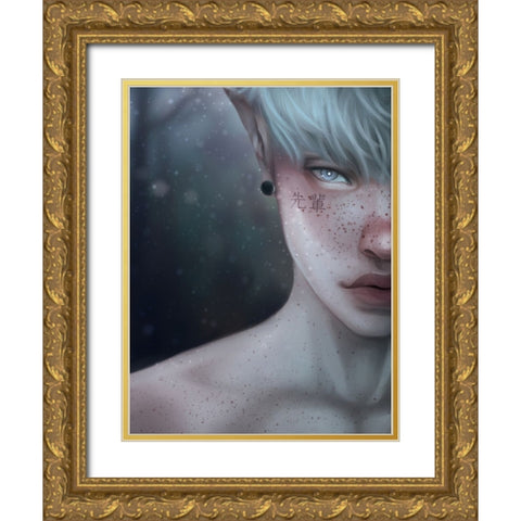 Senpai Gold Ornate Wood Framed Art Print with Double Matting by Griesel, Jolene