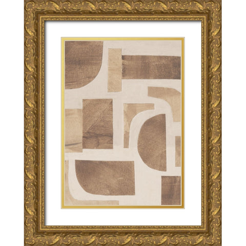 Puzzle #2 Gold Ornate Wood Framed Art Print with Double Matting by Galitsyna, Alisa