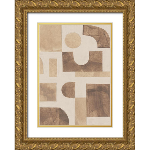 Puzzle #2 Gold Ornate Wood Framed Art Print with Double Matting by Galitsyna, Alisa