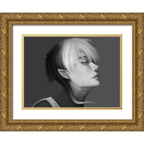 Axenus Gold Ornate Wood Framed Art Print with Double Matting by Griesel, Jolene