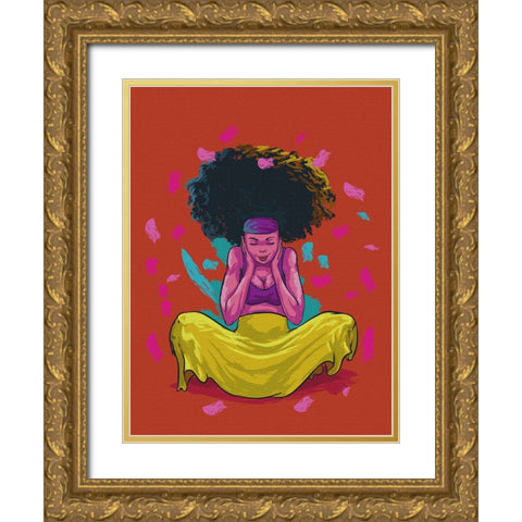 the color queen Gold Ornate Wood Framed Art Print with Double Matting by msonthe, Joshua