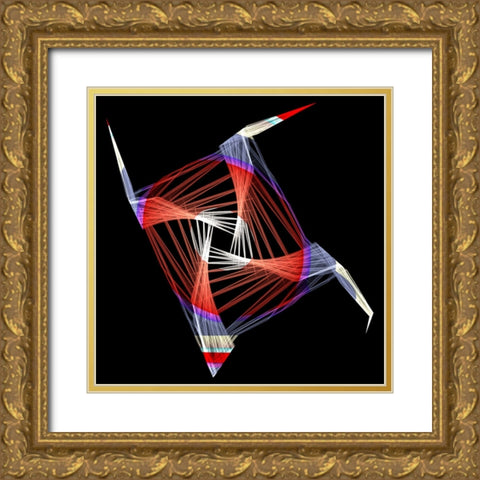 Handshakes Gold Ornate Wood Framed Art Print with Double Matting by Mystic Number