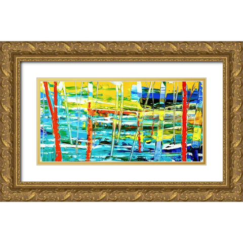 Nature City Gold Ornate Wood Framed Art Print with Double Matting by Belickiene, Julija