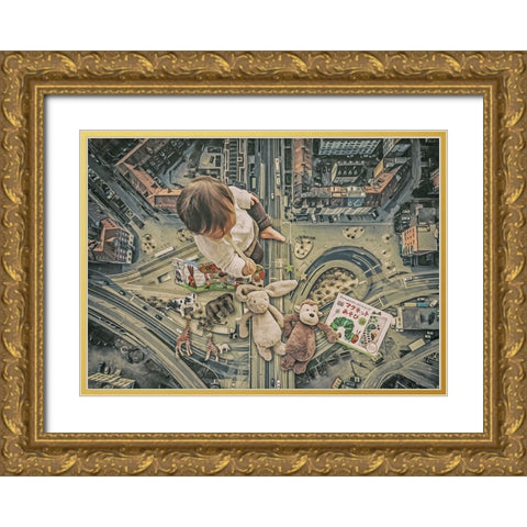 From Above Gold Ornate Wood Framed Art Print with Double Matting by Martinussen, Baard