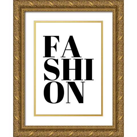 Fashion Gold Ornate Wood Framed Art Print with Double Matting by N., Kristina