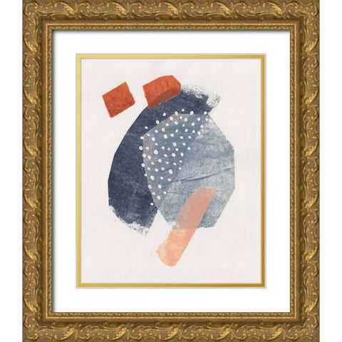 Five Shapes #1 Gold Ornate Wood Framed Art Print with Double Matting by Galitsyna, Alisa