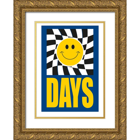 Happy Days Gold Ornate Wood Framed Art Print with Double Matting by Ortiz, Sergio